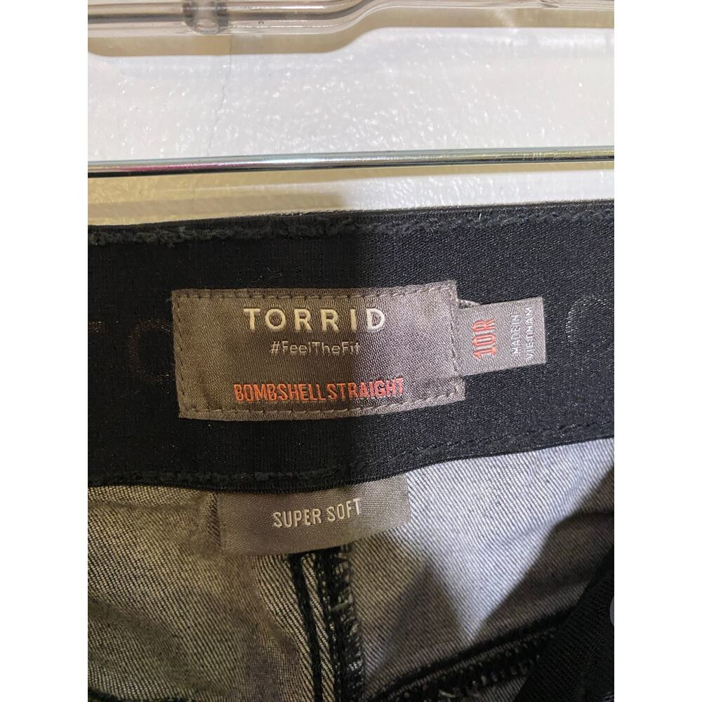 Torrid Black Washed Bombshell Straight Soft Jeans… - image 5